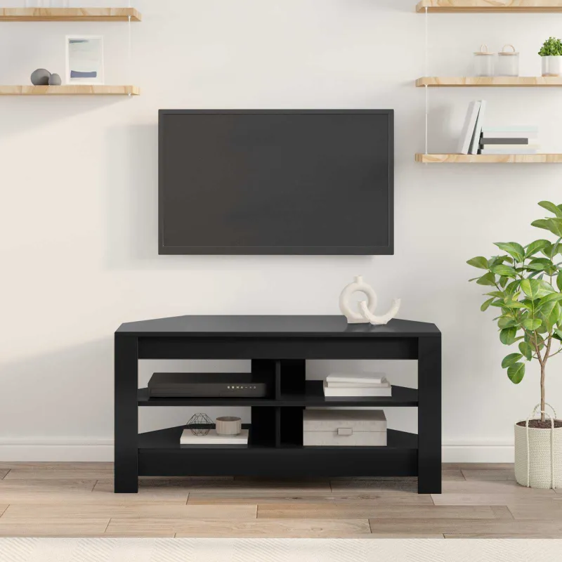 KampinėTVspintelė Juoda 102 x 40,5 x 45 cm Apdirbta mediena