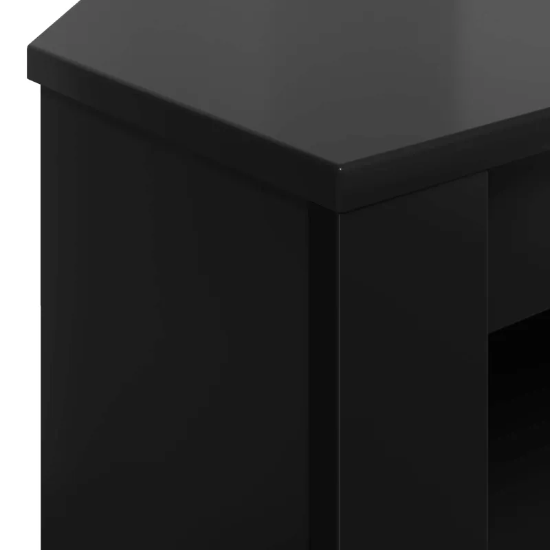 KampinėTVspintelė Juoda 102 x 40,5 x 45 cm Apdirbta mediena