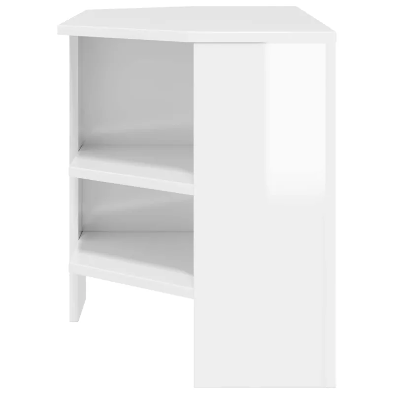 KampinėTVspintelė Aukšto blizgesio balta 102 x 40,5 x 45 cm