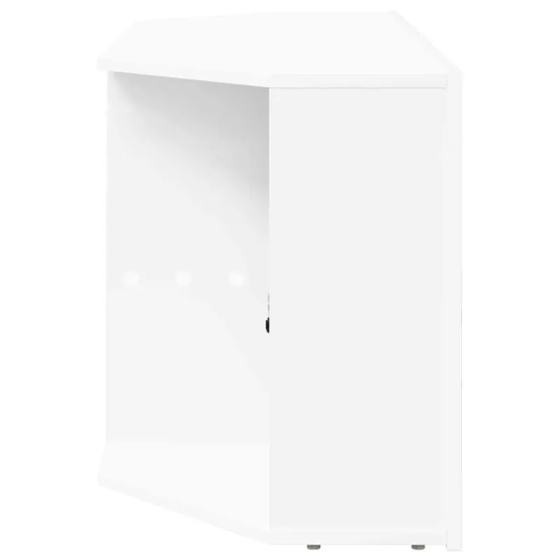 Kampinė LED televizoriaus spinta Balta 100 x 40 x 50 cm