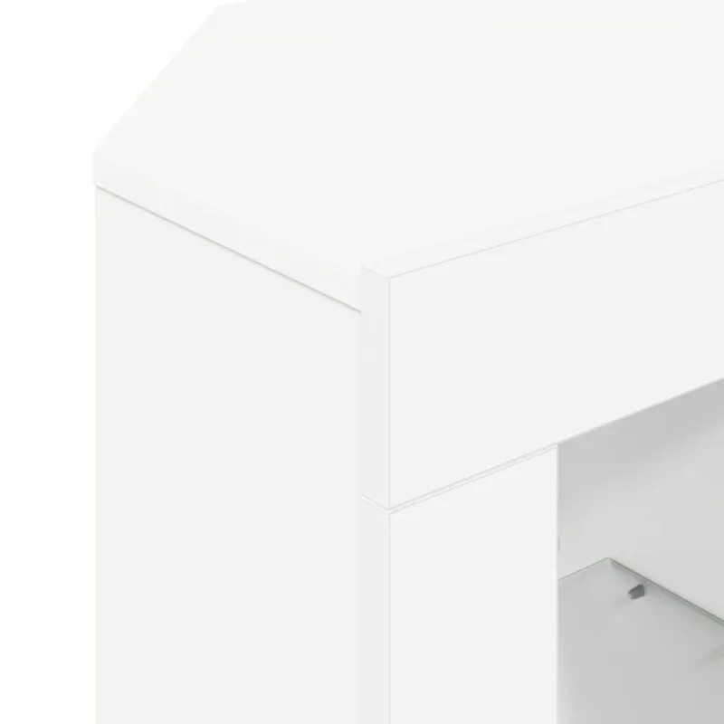 Kampinė LED televizoriaus spinta Balta 100 x 40 x 50 cm