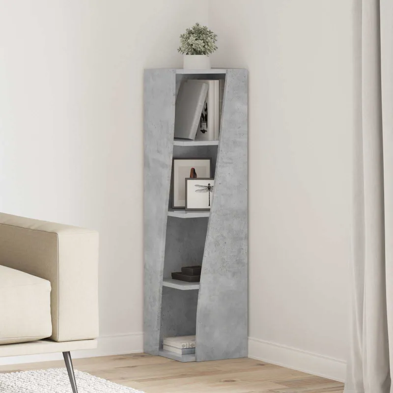 Kampinė spintelė Betono pilka 27,5x27x102cm Apdirbta mediena