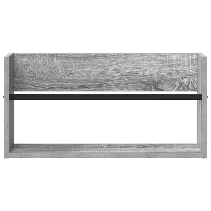 Žurnalų stovas su lentyna 2 pcs Pilkas Sonoma 60 x 12 x 30 cm