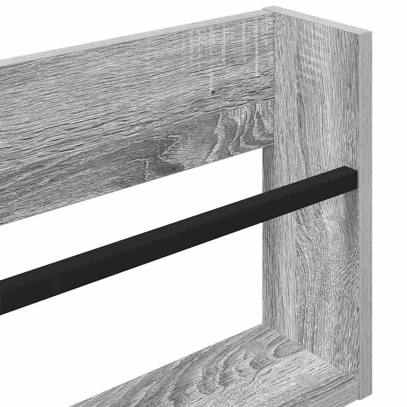 Žurnalų stovas su lentyna 2 pcs Pilkas Sonoma 60 x 12 x 30 cm