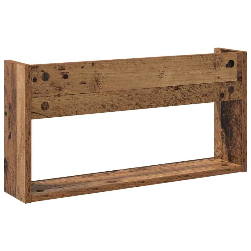Žurnalų stovas su lentyna 2 pcs Senas medis 60 x 12 x 30 cm