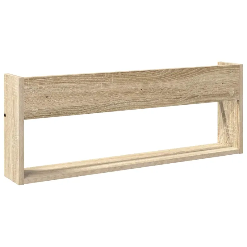 Žurnalų stovas su lentyna 2 pcs Sonoma ąžuolas 80 x 12 x 30 cm