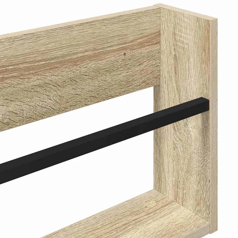 Žurnalų stovas su lentyna 2 pcs Sonoma ąžuolas 80 x 12 x 30 cm