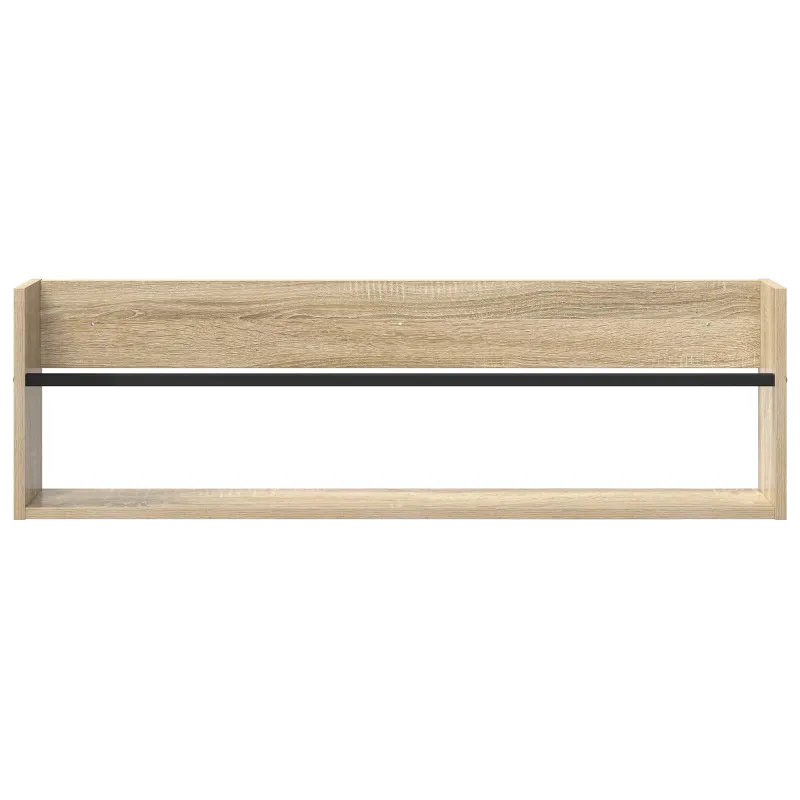 Žurnalų stovas su lentyna 2 pcs Sonoma ąžuolas 100 x 12 x 30 cm