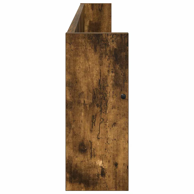 Žurnalų stovas su lentyna 2 pcs Rūkyta ąžuolas 100 x 12 x 30 cm