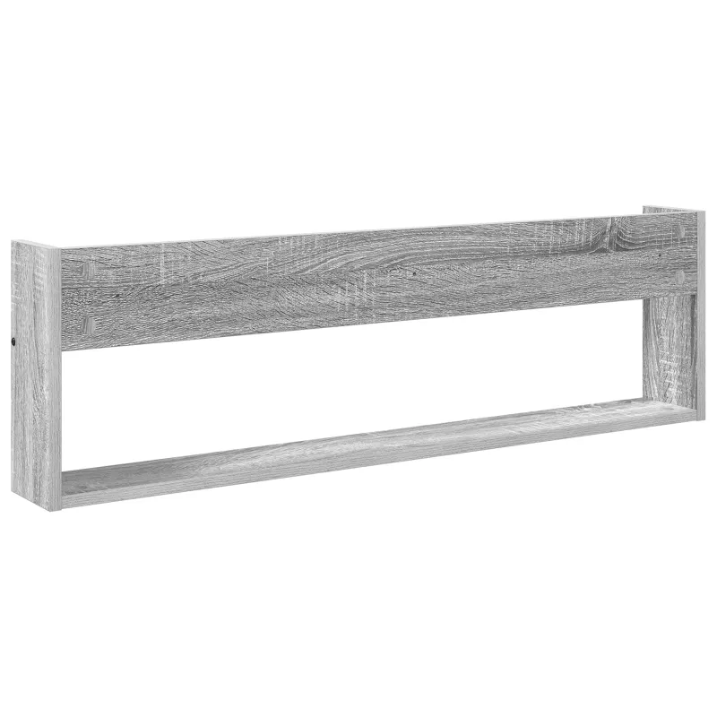 Žurnalų stovas su lentyna 2 pcs Pilkas Sonoma 100 x 12 x 30 cm