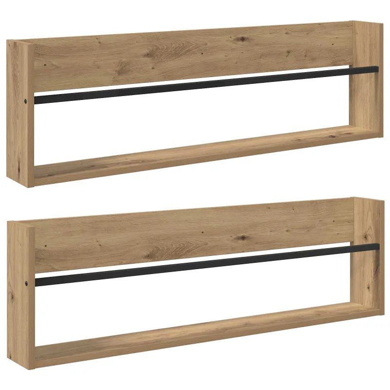 Žurnalų stovas 2 pcs Amatininkų ąžuolas 100 x 12 x 30 cm