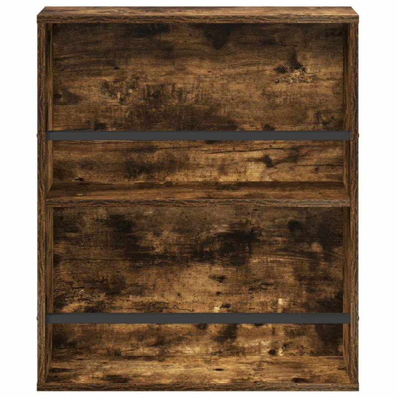 Žurnalų stovas su lentyna 2 pcs Rūkyta ąžuolas 60 x 12 x 70 cm