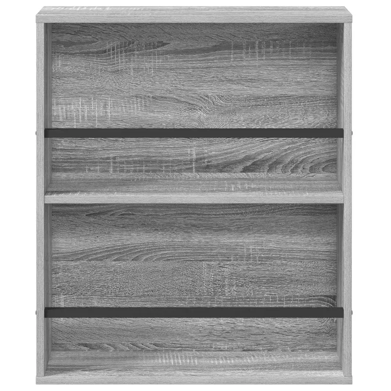 Žurnalų stovas su lentyna 2 pcs Pilkas Sonoma 60 x 12 x 70 cm