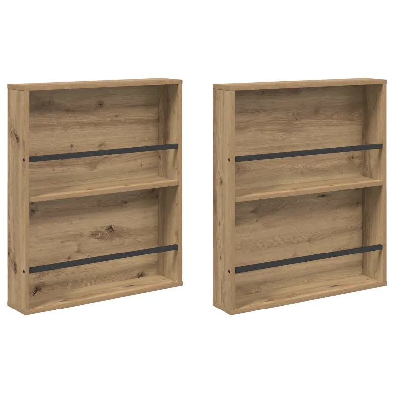 Žurnalų stovas 2 pcs Amatininkų ąžuolas 60 x 12 x 70 cm