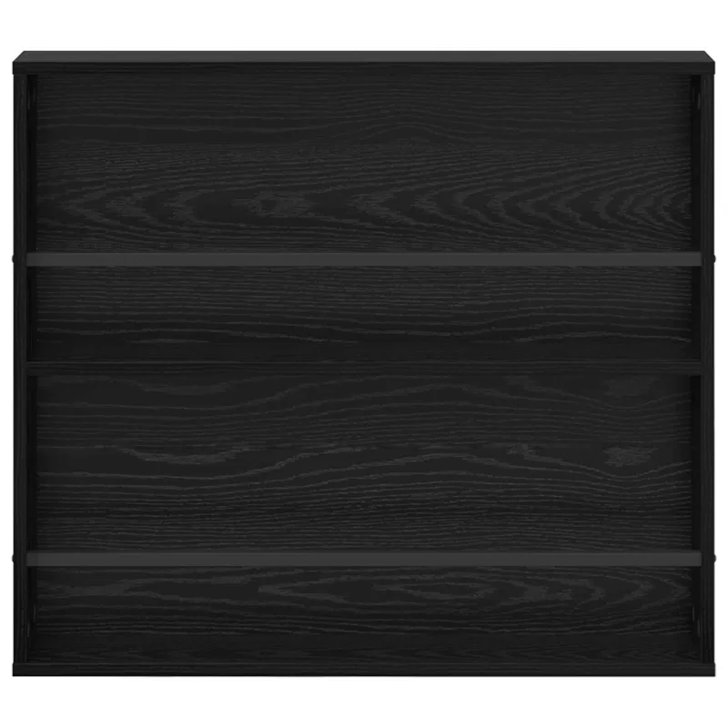 Žurnalų stovas su lentyna 2 pcs Juodas ąžuolas 80 x 12 x 70 cm