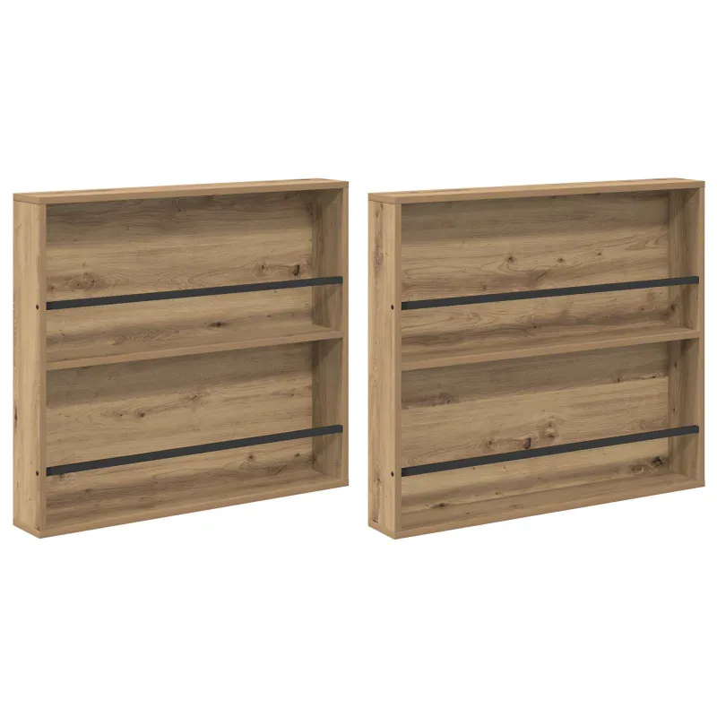 Žurnalų stovas 2 pcs Amatininkų ąžuolas 80 x 12 x 70 cm