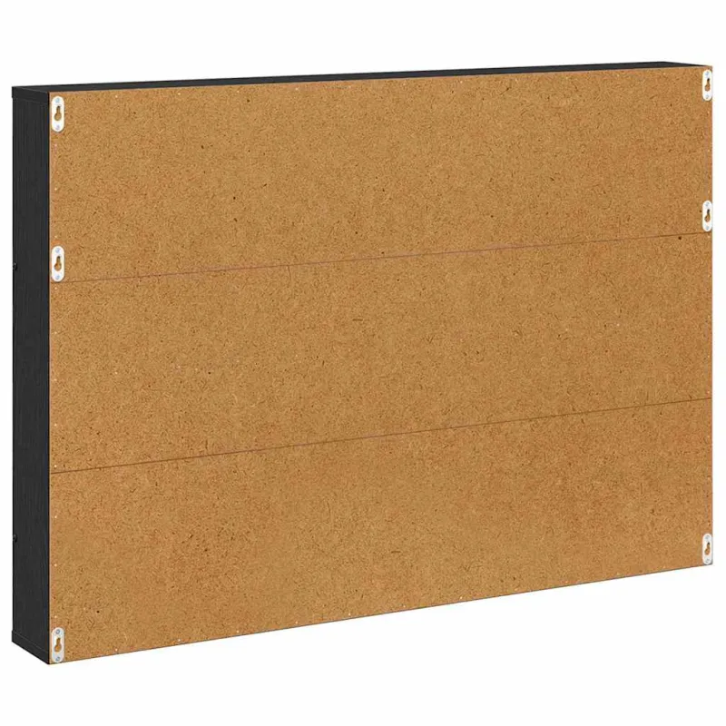 Žurnalų stovas su lentyna 2 pcs Juodas ąžuolas 100 x 12 x 70 cm