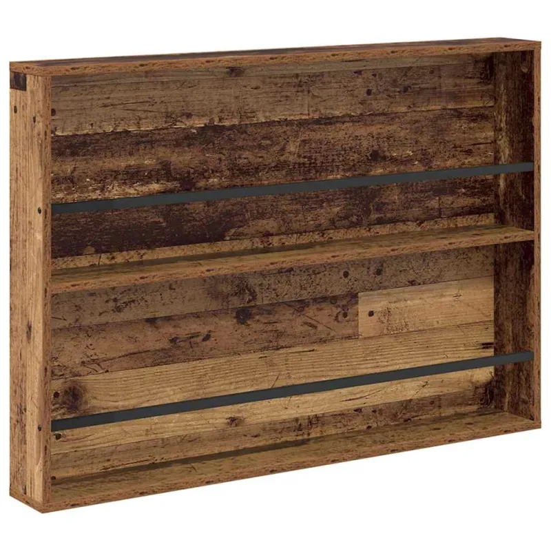 Žurnalų stovas su lentyna 2 pcs Senas medis 100 x 12 x 70 cm