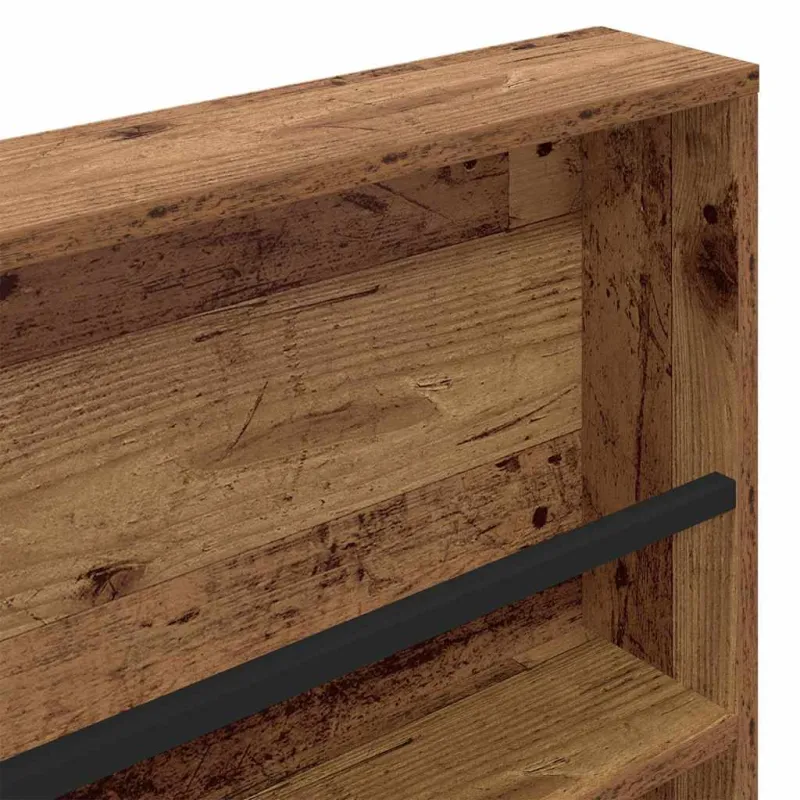 Žurnalų stovas su lentyna 2 pcs Senas medis 100 x 12 x 70 cm