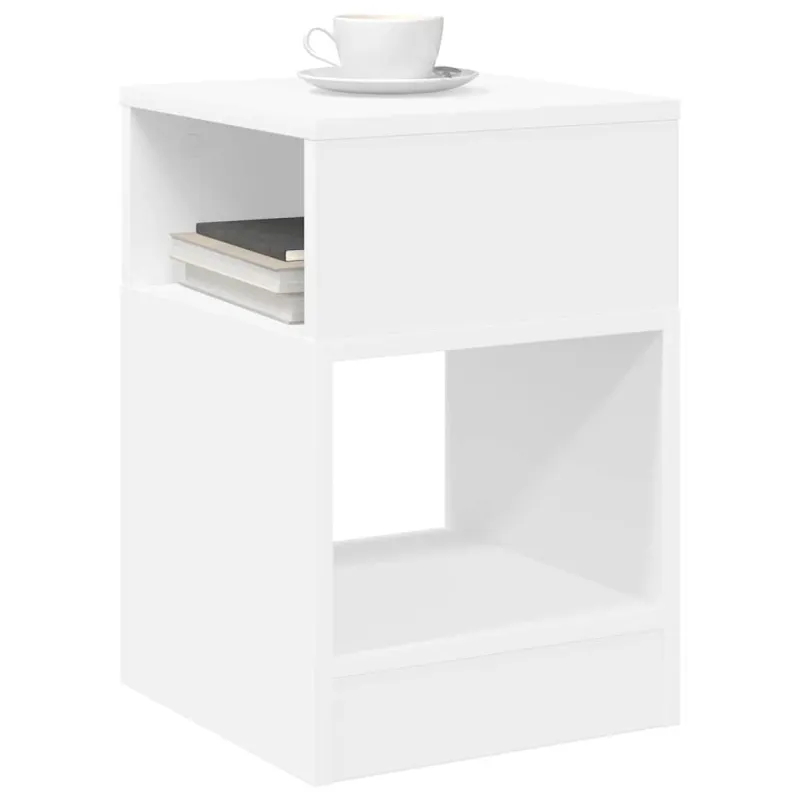 Žurnalinis staliukas 2 pcs Balta 30,5 x 30 x 45 cm
