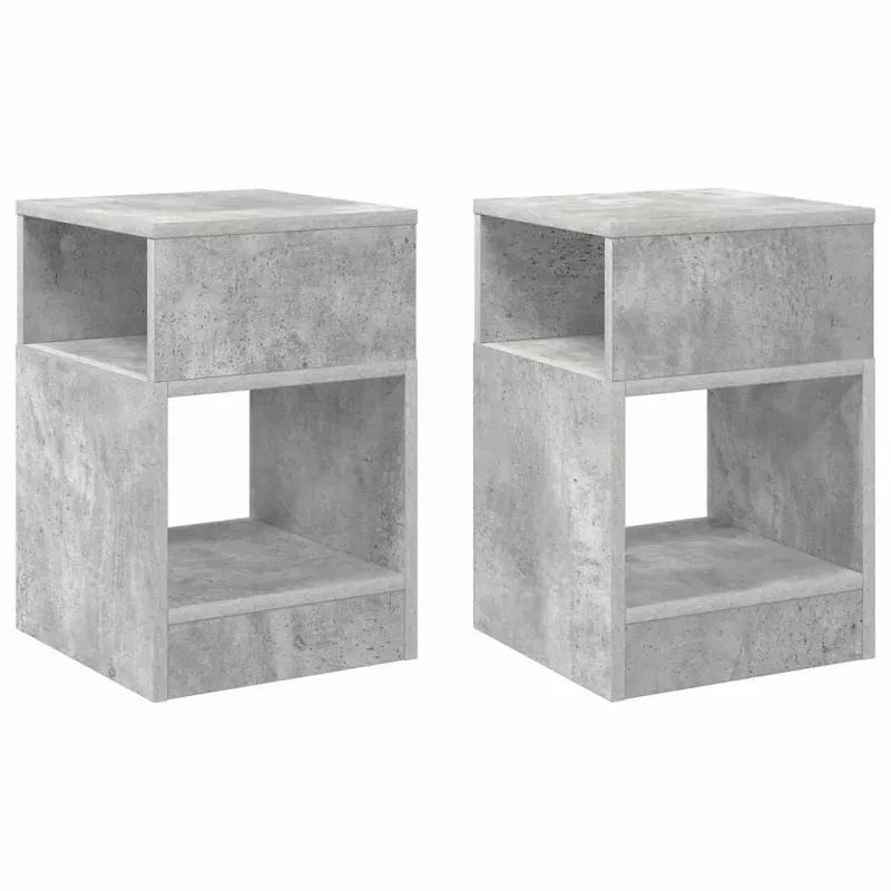 Žurnalinis staliukas 2 pcs Betono pilka 30,5 x 30 x 45 cm