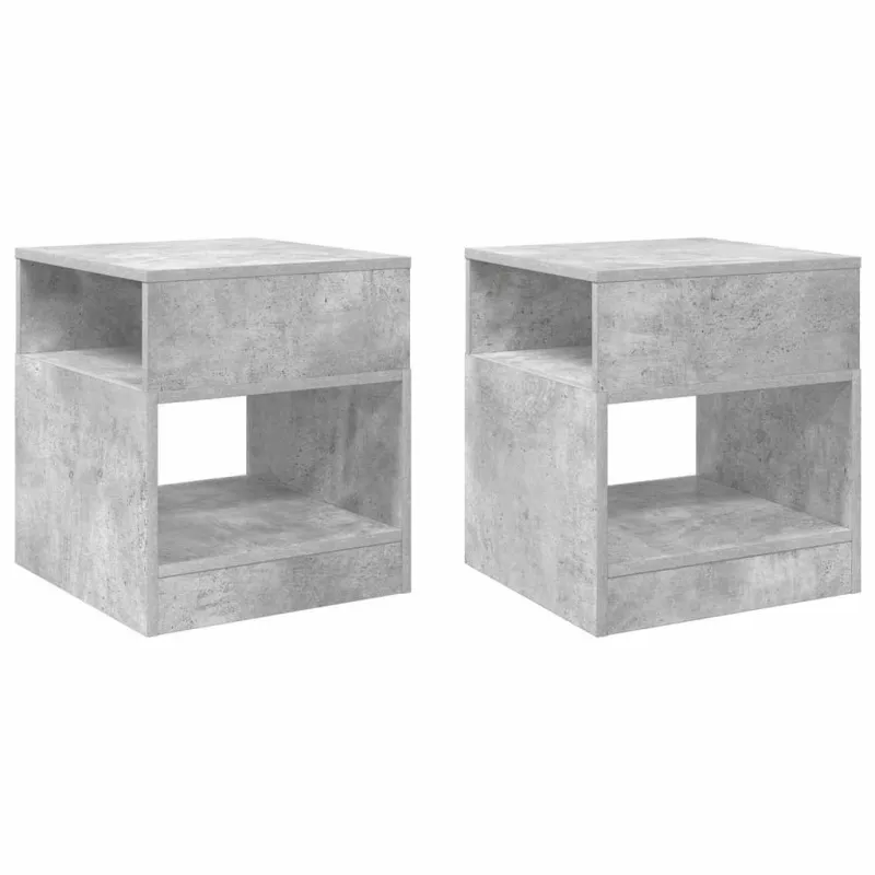 Žurnalinis staliukas 2 pcs Betono pilka 40,5 x 40 x 45 cm