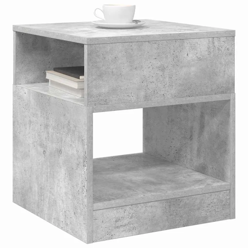 Žurnalinis staliukas 2 pcs Betono pilka 40,5 x 40 x 45 cm