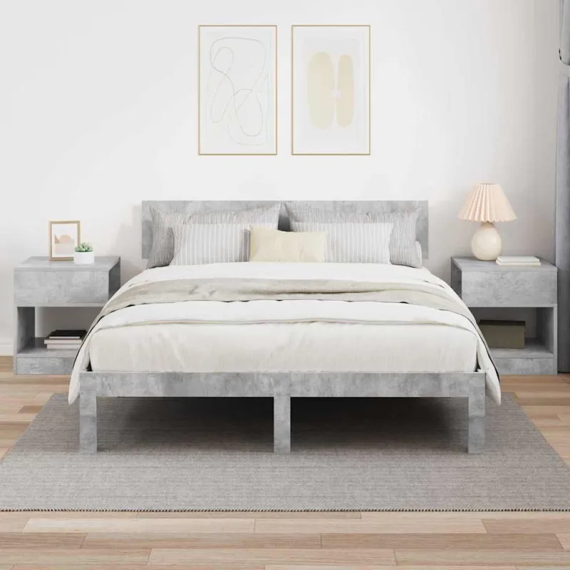Žurnalinis staliukas 2 pcs Betono pilka 40,5 x 40 x 45 cm
