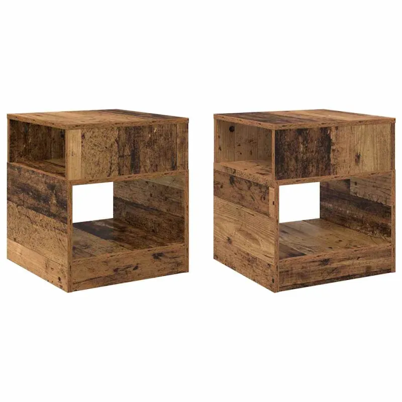 Žurnalinis staliukas 2 pcs Senas medis 40,5 x 40 x 45 cm