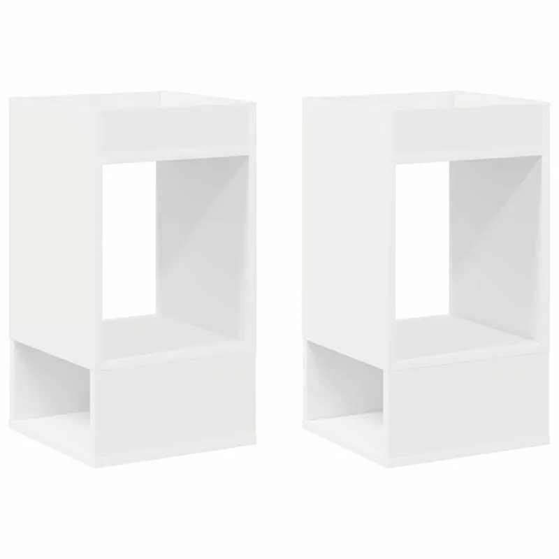 Žurnalinis staliukas 2 pcs Balta 30 x 30 x 56 cm