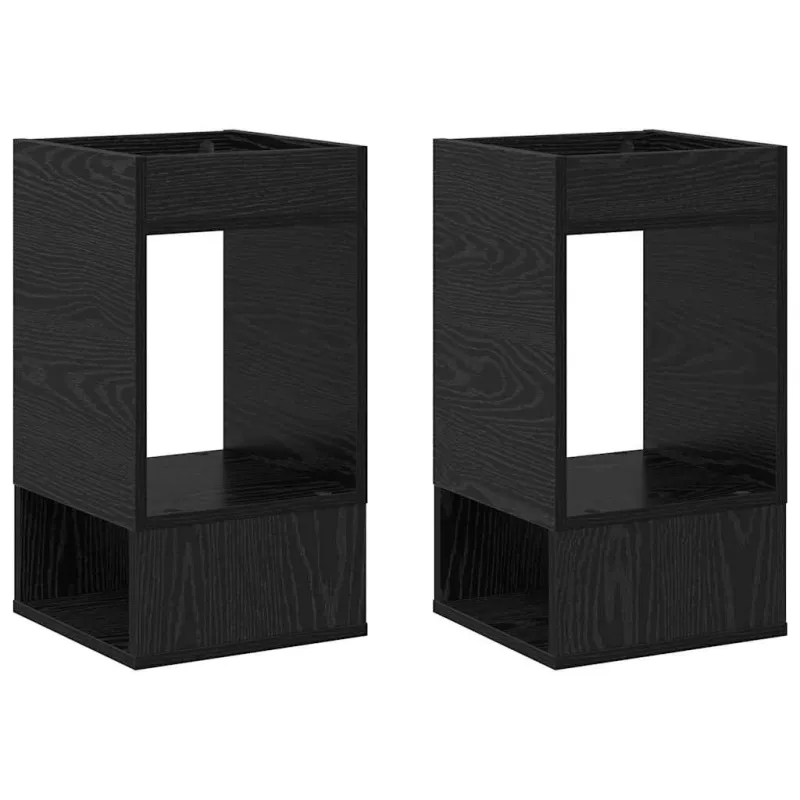 Žurnalinis staliukas 2 pcs Juodas ąžuolas 30 x 30 x 56 cm