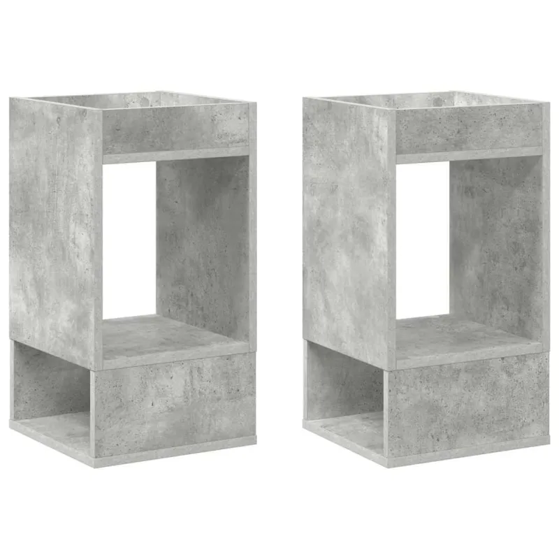 Žurnalinis staliukas 2 pcs Betono pilka 30 x 30 x 56 cm