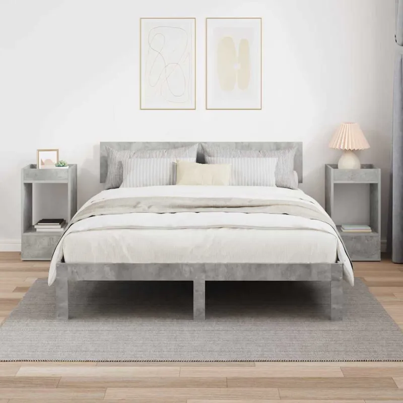 Žurnalinis staliukas 2 pcs Betono pilka 30 x 30 x 56 cm