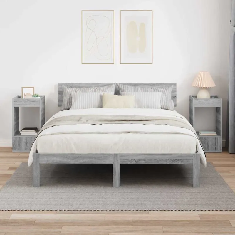 Žurnalinis staliukas 2 pcs Pilkas Sonoma 30 x 30 x 56 cm
