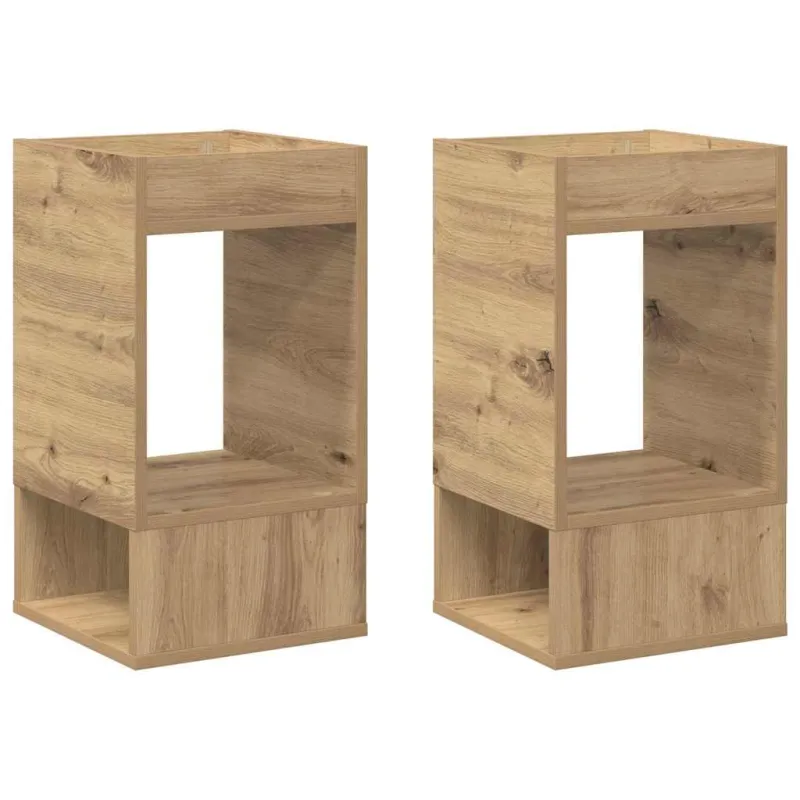Žurnalinis staliukas 2 pcs Amatininkų ąžuolas 30 x 30 x 56 cm
