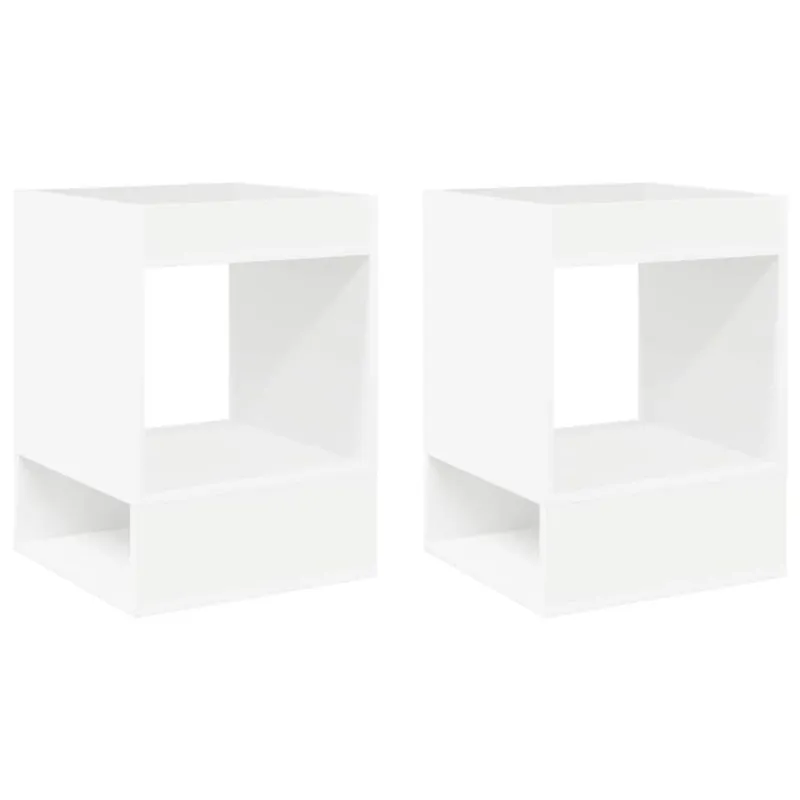 Žurnalinis staliukas 2 pcs Balta 40 x 40 x 56 cm