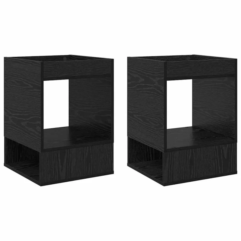 Žurnalinis staliukas 2 pcs Juodas ąžuolas 40 x 40 x 56 cm