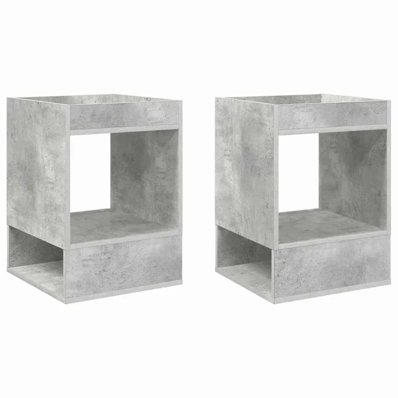 Žurnalinis staliukas 2 pcs Betono pilka 40 x 40 x 56 cm