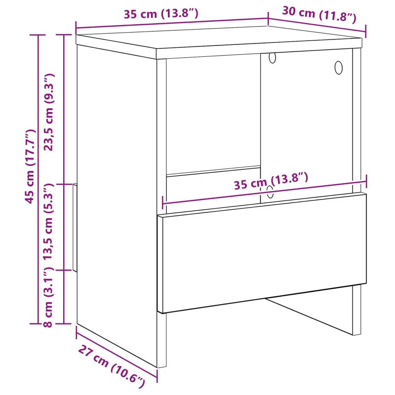 Žurnalų stovas 2 pcs Rūkyta ąžuolas 35 x 30 x 45 cm