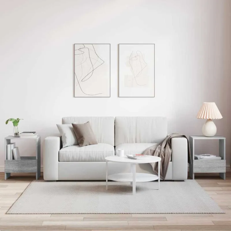 Žurnalų stovas 2 pcs Pilkas Sonoma 35 x 30 x 45 cm