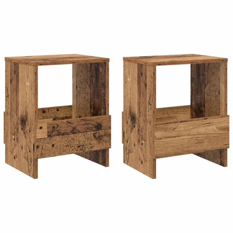 Žurnalų stovas 2 pcs Senas medis 35 x 30 x 45 cm