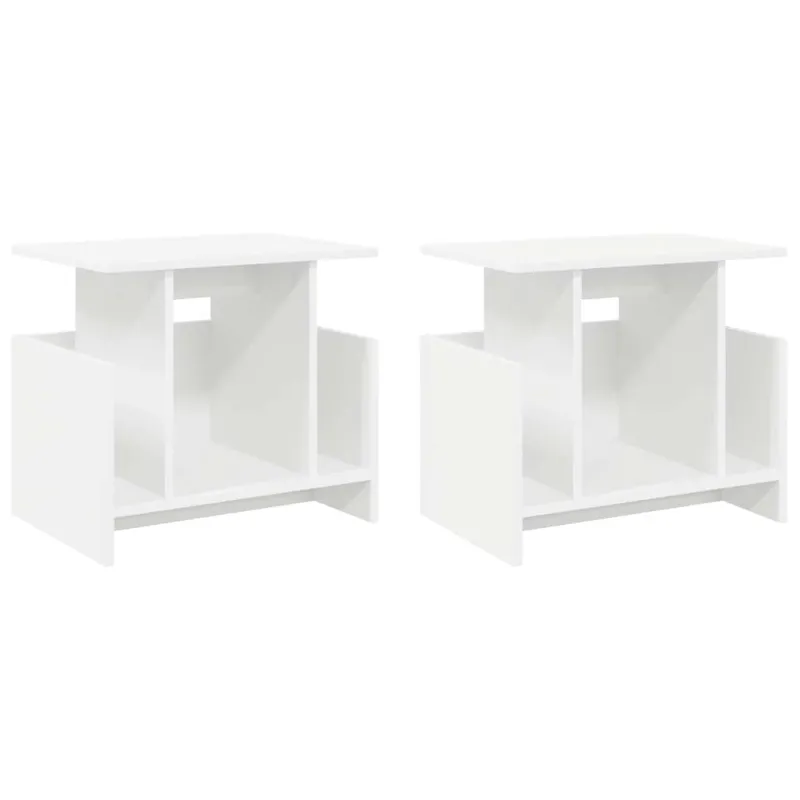 Televizoriaus stovas 2 pcs Balta 50 x 35 x 45 cm