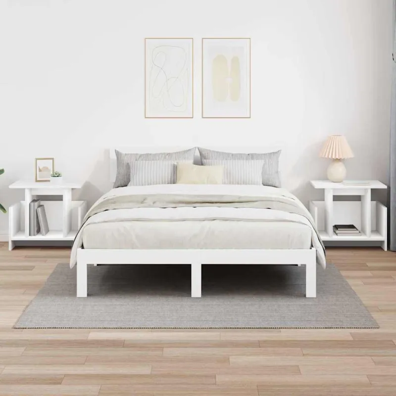 Televizoriaus stovas 2 pcs Balta 50 x 35 x 45 cm