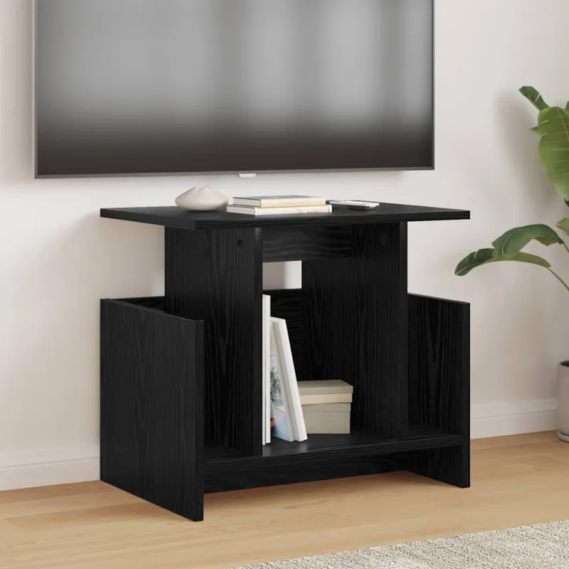 Televizoriaus stovas 2 pcs Juodas ąžuolas 50 x 35 x 45 cm