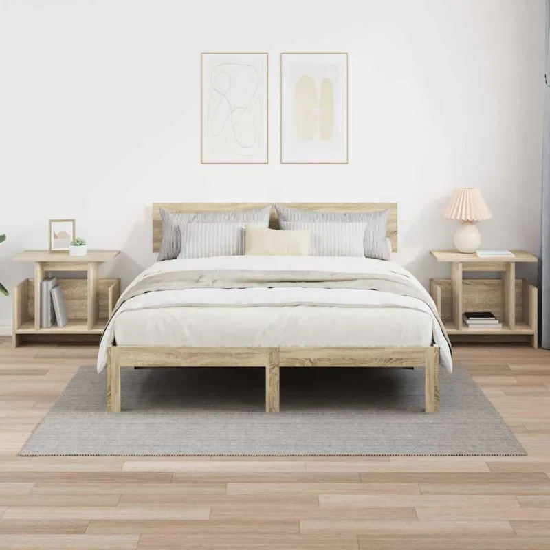 Televizoriaus stovas 2 pcs Sonoma ąžuolas 50 x 35 x 45 cm