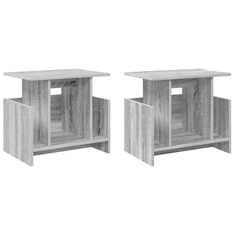 Televizoriaus stovas 2 pcs Pilkas Sonoma 50 x 35 x 45 cm