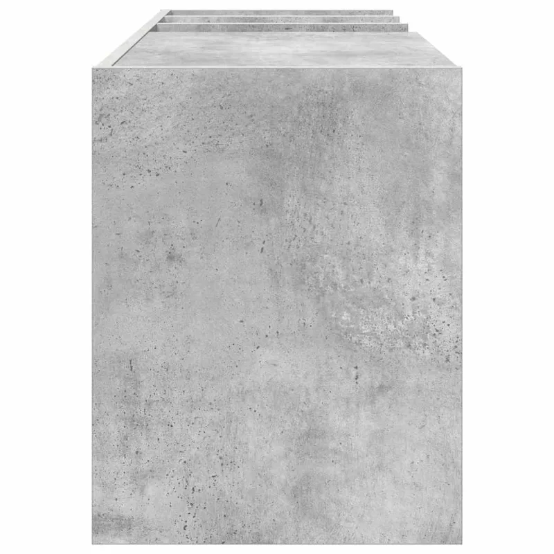 Plokštelių spintelė su lentyna Betono pilka 78,5 x 35 x 45 cm