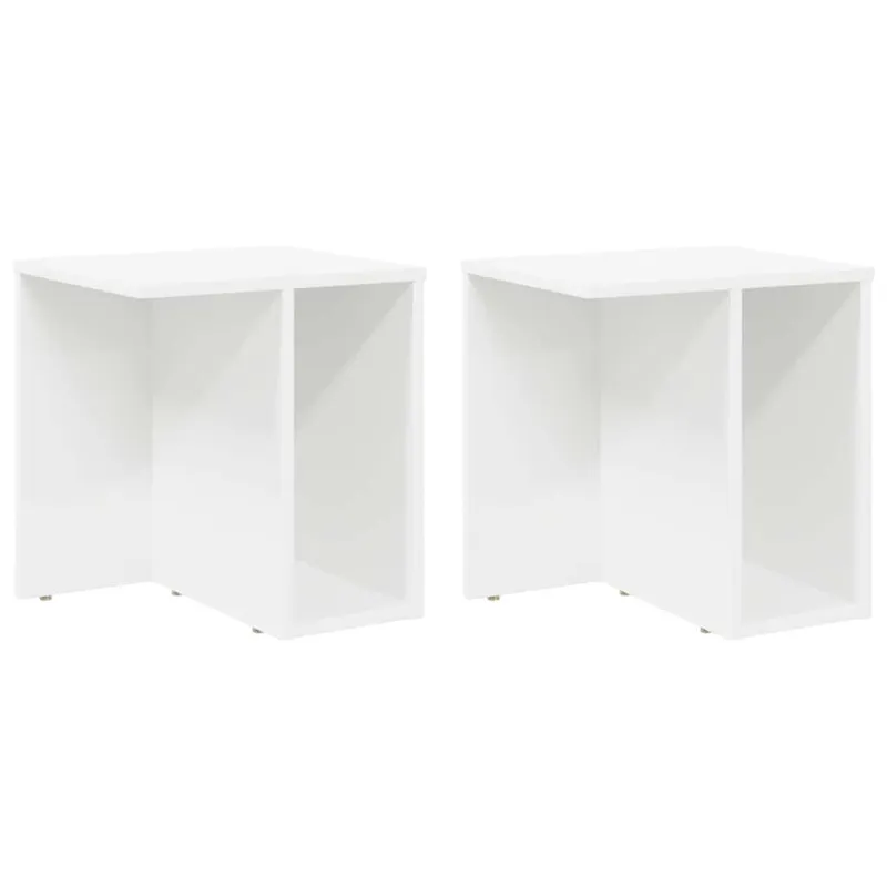 Žurnalinis staliukas 2 pcs Balta 37 x 32 x 40 cm