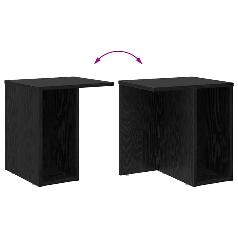 Žurnalinis staliukas 2 pcs Juodas ąžuolas 37 x 32 x 40 cm