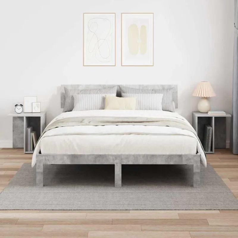 Žurnalinis staliukas 2 pcs Betono pilka 37 x 32 x 40 cm